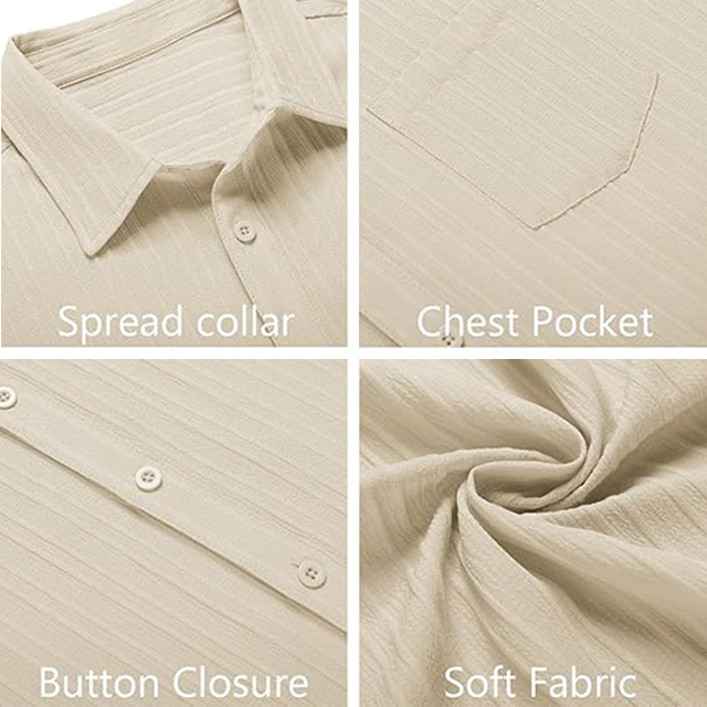men's casual button down shirts short sleeve textured summer beach shirt with pocket men's casual button down shirts short sleeve textured summer beach shirt with pocket
